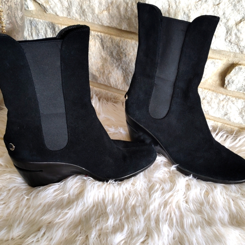 Cole Haan suede black booty